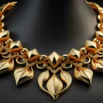 Gold necklace 999.9 fourth prize